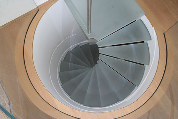 Glass stairs